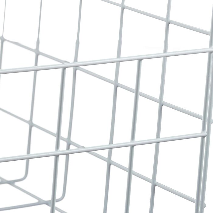 Набір із 3 дротяних кошиків Relaxdays, прямокутний, сітчастий кошик для зберігання, ВШХ 15,5 x 28 x 20 см, декоративний металевий кошик, білий