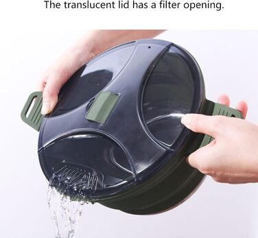 Набір із 2 складних силіконових мисок для приготування їжі, портативний, нержавіючий рюкзачний посуд для поїздок на природу, складний контейнер