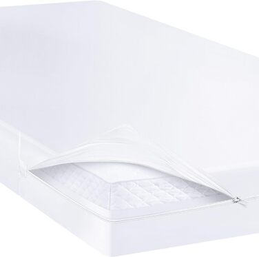 Чохол для матраца Utopia Bedding 90 x 200 x 20 см Водонепроникний із застібкою-блискавкою, сертифікований Oeko-TEX, наматрацник