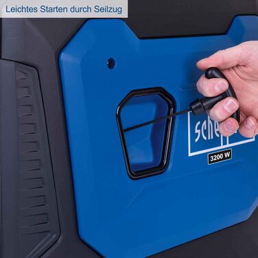 Інверторний бензиновий генератор аварійного живлення Scheppach SG3500i з інверторною технологією для чутливої електроніки 3500 Вт