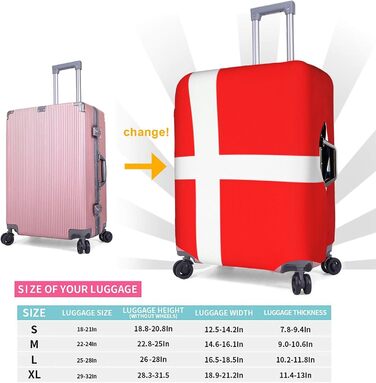 Чохол для валізи, Данія, еластичний, унісекс, для ділових поїздок, білий, розмір 46