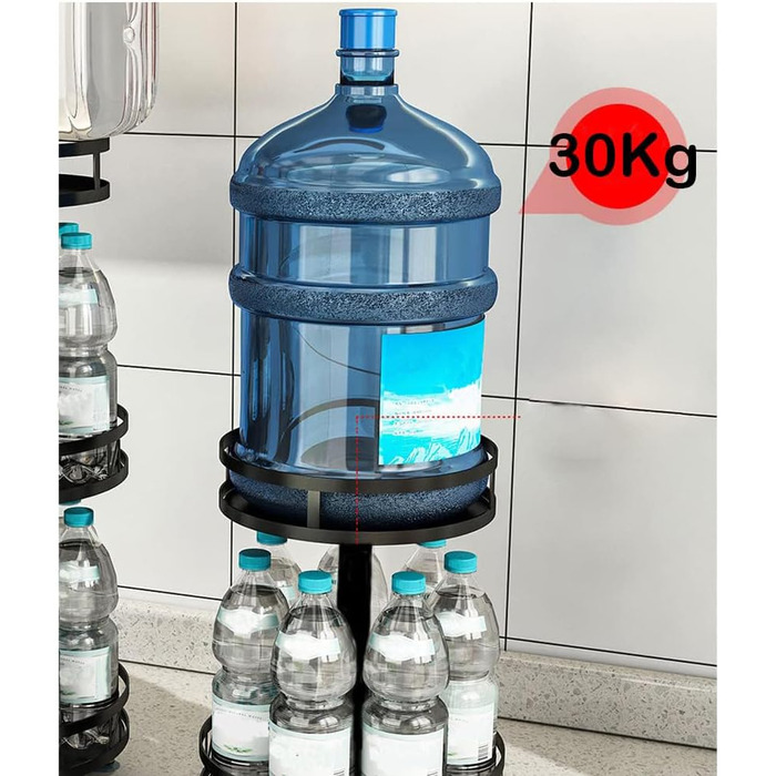 Обертова підставка для спецій, 2 рівні, чорна, кухонна полиця Lazy Susan, стояча, кухонний органайзер на стільницю, кутова полиця, свердління не потрібне, кругла, 2 рівні