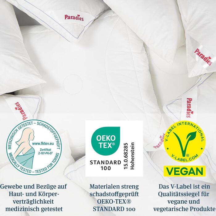 Подушка PARADIES 40x80 см із блискавкою - Softy Top Bio середньої жорсткості з алое вера, подушка для сну середньої жорсткості, веганська подушка середньої жорсткості (1 упаковка) 40 x 80 см