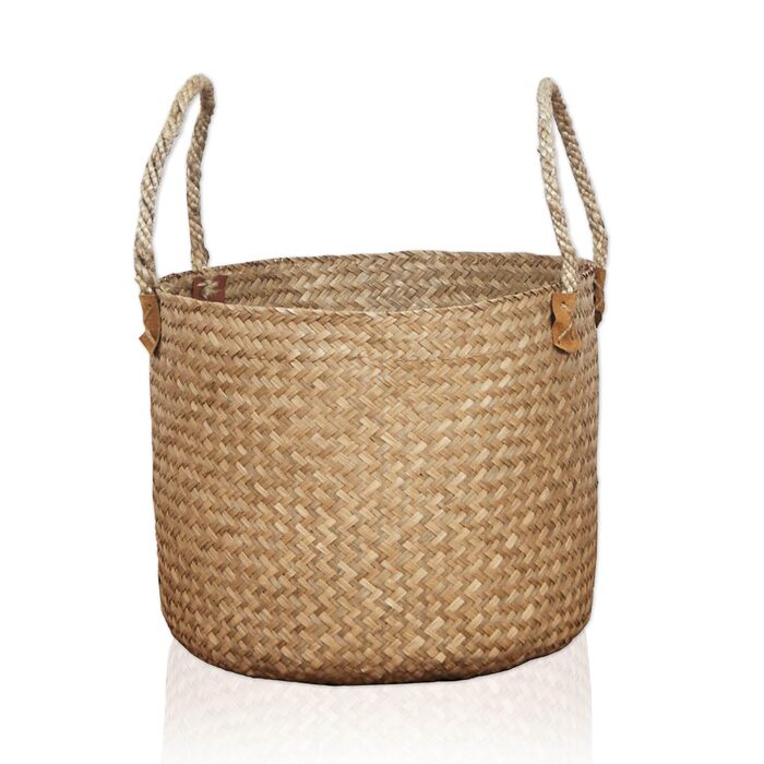 Кошик для білизни Rong з ручкою Морська трава, розмір 1 (Ø 36 см) Ідеально підходить як кошик для зберігання речей або кошик для білизни для ванної кімнати, спальні, вітальні, дитячої кімнати. Розмір 1