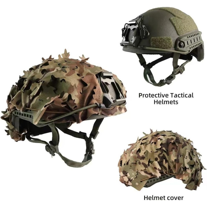 Тактичний чохол для шолома камуфляжного типу, військове спорядження, швидкий чохол для шолома для пейнтболу, полювання, стрільби, розмір M/L, один розмір CP