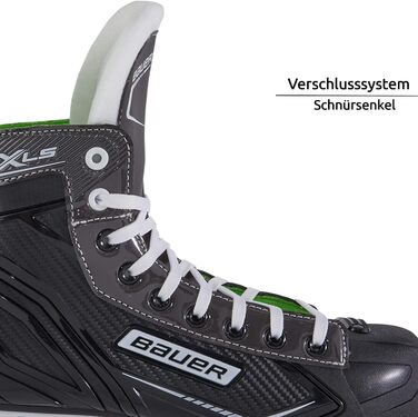 Ковзани Bauer X-LS унісекс для відпочинку на озерах та катання на ковзанах, ідеально підходять для початківців та кращі за орендовані ковзани, розмір 44,5, чорні