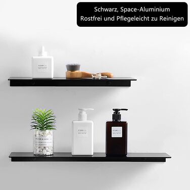 Полиця для душу Bestdon Полиця для душу без свердління, 2 шт. Полиця для ванної кімнати, Полиці для душових кошиків Алюмінієва сам