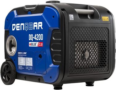 Інверторний генератор DQ-4200 4200W, бензиновий генератор на 230В, колеса, USB Fast-Load, надзвичайно тихий, 4-тактний двигун, пор