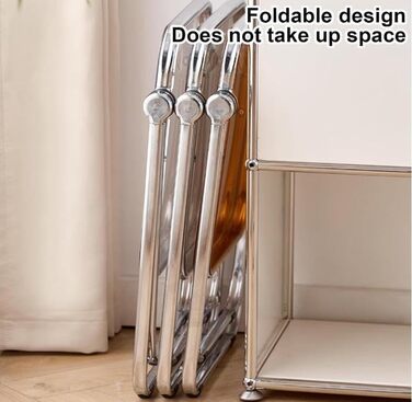 Акриловий бічний столик, складаний, прозорий, приліжковий столик, столик для відпочинку, журнальний столик для домашнього офісу, виставковий столик (розмір 436x44 см, колір помаранчевий) 436x44 см помаранчевий