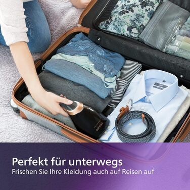 Портативний паровий випрямляч - 1300 Вт, постійна потужність пари 24 г/хв, компактний та ергономічний дизайн, нагрівальна пластина