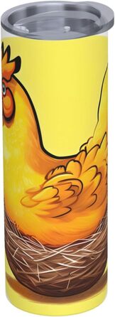 Кухоль з прямою трубочкою, пташине гніздо, золоте курча, принт, дорожній кухоль, підходить для кемпінгу, офісу та дому, 590 мл