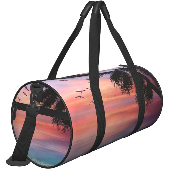 Дорожня сумка-циліндр Кокосова пальма, спортивна сумка для чоловіків та жінок, пляжна сумка, сумка-мішок