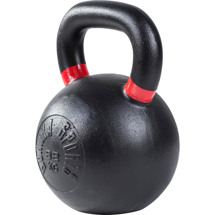 Гіря GORILLA SPORTS (432 кг), чавун, чорна з кольоровим маркуванням, 32 кг