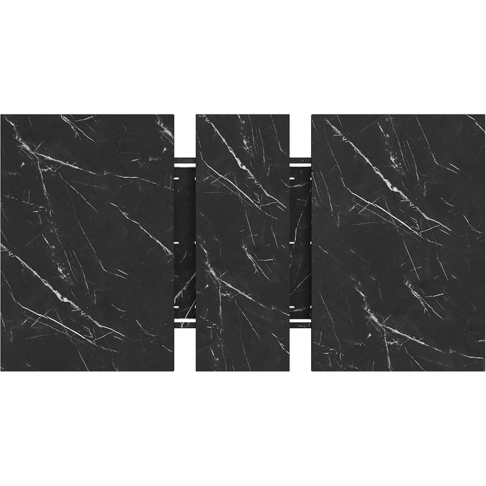 Розсувний обідній стіл з місцем для зберігання, ніжки столу для 4-6 осіб, обідній/кухонний стіл з характерним візерунком, дерев&39яний обідній стіл, розсувний, 110-140x80x75 см, чорний