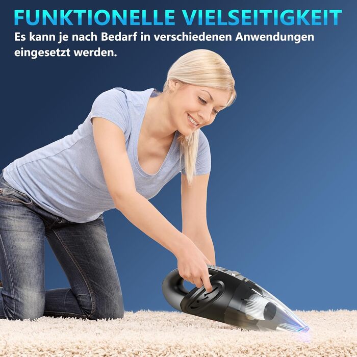 Акумуляторний ручний пилосос, автомобільний пилосос 120 Вт Акумуляторний, міні-пилосос Портативний акумуляторний ручний пилосос Ак