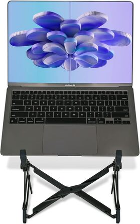 Складана підставка для ноутбука з карбону, портативна, 7 рівнів регулювання висоти, ергономічна. Підвищення для ноутбука на стіл для MacBook та інших моделей., 1