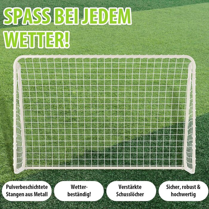 Футбольні ворота зі щитом 240 см x 170 см Високоякісні дитячі футбольні ворота з сіткою, щитом та шипами Підходять для будь-якої ситуації