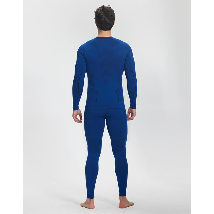 Чоловічий комплект термобілизни Pioneer Camp - дихаючий та теплий матеріал, безшовний, ідеально підходить, функціональна білизна, лижна білизна - підходить для різних видів спорту та дозвілля, темно-синій L