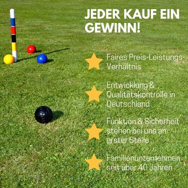 НАЙКРАЩИЙ СПОРТИНГ Набір для крокету Крокет для дорослих та дітей З молотками, м&39ячами, кільцями та кілками Ігри на свіжому повітрі для дорослих Садові ігри для дітей Набір для крокету для дорослих (58 см)