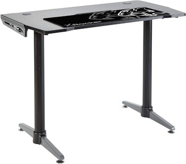 Ігровий стіл X-Rocker Panther, 100 x 60 см, МДФ / сталь / вуглецеве волокно, чорний