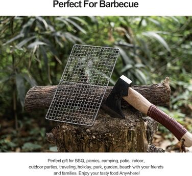 Міні-гриль-плита для барбекю Boundless Voyage з міцним титаном та вугіллям, у комплекті з футляром для перенесення Ti15108b