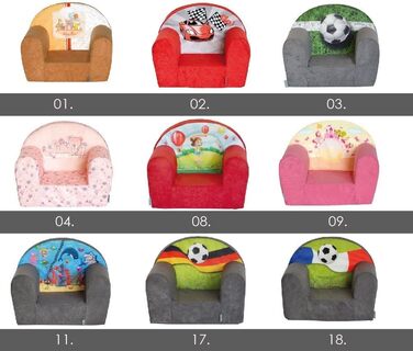 Дитяче крісло від 1 року - Розкладне дитяче крісло - М'яке крісло 45x441см (в розкладеному вигляді 97см) - Крісло з поролону дитяч