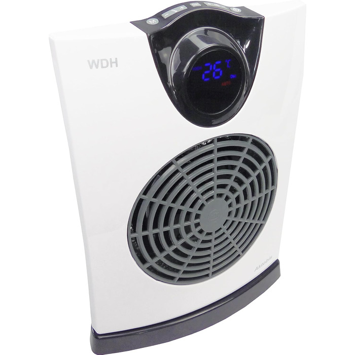 Тепловентилятор Aktobis, електричний обігрівач, обігрівач для ванної кімнати, обігрівач для вологих приміщень WDH-E20 (2 кВт) IP21 2 кВт / IP21 (вологі приміщення)