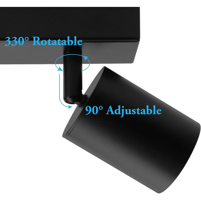 Стельовий прожектор 2 полум'я чорний, GU10 Стельовий світильник Прожектор поворотний, точковий світильник поворотний стельовий спо