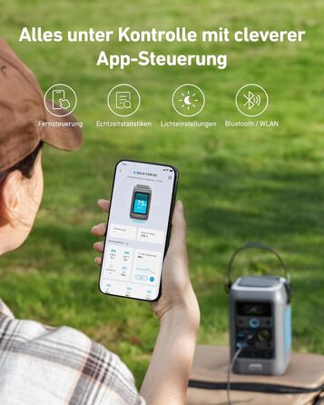 Зарядний пристрій постійного струму Anker SOLIX C300, акумулятор 288 Втгод для кількох пристроїв, акумулятор LiFePO4, сонячний генератор потужністю 300 Вт, для кемпінгу, активного відпочинку, подорожей, надзвичайних ситуацій (адаптер живлення не входить д