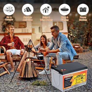 Акумулятор, 200A BMS Bluetooth літій-іонний акумулятор 12V 300Ah, до 15 000 циклів, максимальна енергія 3840 Втгод з низькотемпературним відключенням, ідеально підходить для автофургонів, сонячних батарей, тролінгових двигунів 12V 300AH LiFePO4, 12V 300Ah