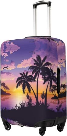 Чохол для валізи Літня пальма, міцний захист для багажу розміром 45.7-81.3 см, малий, чорний
