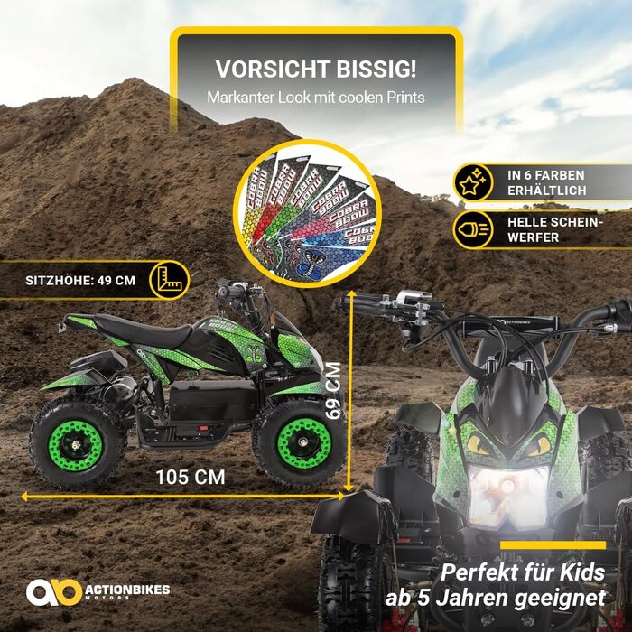 Екшн-байки Мотори Mini Kids Electric Quad ATV Cobra I D1D7D6d1D7CEd1D7CEd1D7CEd1D7CEd1D7CE Ватт d1D7D1d1D7D4 Вольт - Кишеньковий к