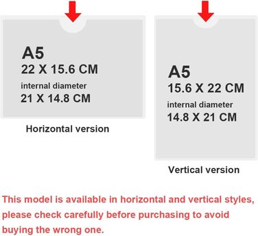 Пакетів горизонтальних прозорих чохлів для карток формату A5, самоклеючі тримачі для етикеток, для захисту ваших карток або фотографій (внутрішній розмір 21*14,8 см), 8