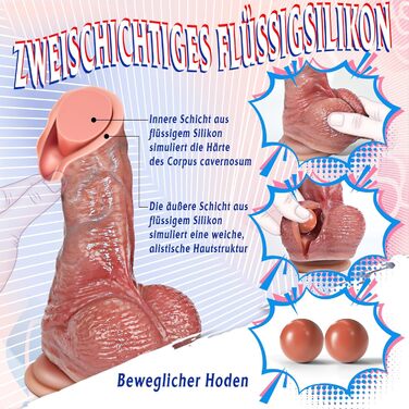 Фалоімітатор Warkart, з рухомою крайньою плоттю та гнучкими яєчками