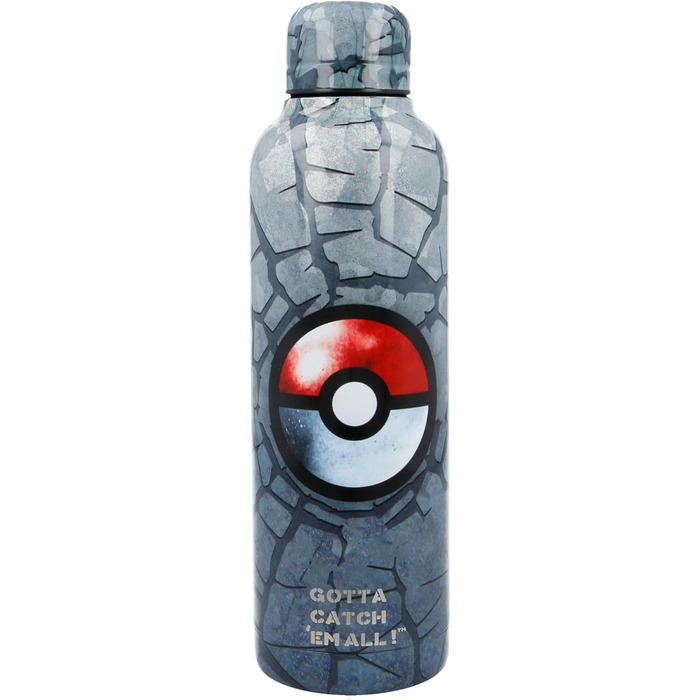 Термопляшка з нержавіючої сталі POKEMON DISTORTION для молоді, 515 мл, сіра