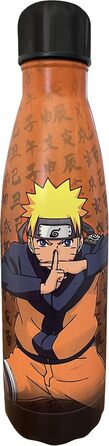 Термос багаторазового використання Naruto, Naruto Shippuden Зберігає напої гарячими або холодними протягом 12 годин для спорту, подорожей, щоденного використання, 500 мл Без BPA Офіційно ліцензований продукт