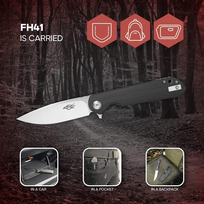 Складаний ніж Клинок зі сталі D2 Лезо з G10 з антиковзаючим покриттям Рукоятка з кліпсою Гострий одноручний ніж з піхвами і шарико