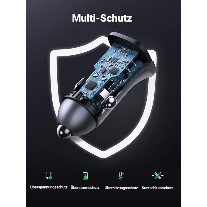 Вт прикурювач USB C USB адаптер Міні металевий автомобільний зарядний пристрій PPS Fast Charge Dual Port Автомобільний зарядний пр