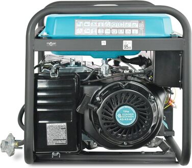 Генератор на зрідженому паливі/бензині K&S Knner&Shnen KS 5000E G серії DUAL FUEL, аварійний генератор потужністю 4500 Вт, ручний/електричний запуск, 2x16A, 12 В, генератор з (AVR), генератор живлення, захист генератора від короткого замикання Blue5eg