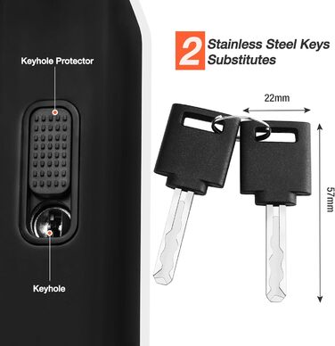 Велосипедний замок ValueMax U-Lock, міцний U-подібний замок із дужкою товщиною 14 мм, замок високої безпеки з кронштейном, 2 ключі, для велосипедів, електровелосипедів, мотоциклів та скляних дверей, чорний