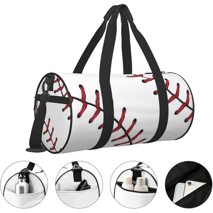 Спортивна дорожня сумка Baseball Lace, для фітнесу та подорожей, велика місткість, унісекс, ідеальна для коротких поїздок та вихідних