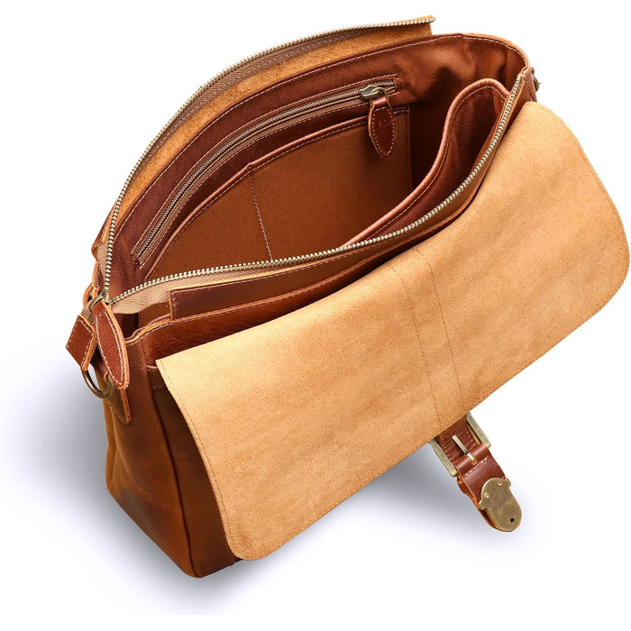 Сумка для ноутбука Londo Zion messenger bag - вищого ґатунку шкіра для стильних технічних професіоналів 13 дюймів коричнева