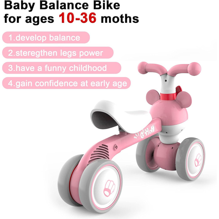 Дитячий велосипед з балансом від 1 року дитячий велосипед з балансом для 10-36 місяців, протестований TV Перший розсувний велосипе