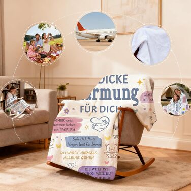 Подарунок для дівчини/дівчини 150x200 см Ковдра для обіймів для найкращої подруги/обіймів, натхненний подарунок для дружби для жінки/дівчини/сестри на день народження, Різдво 200 x 150 см