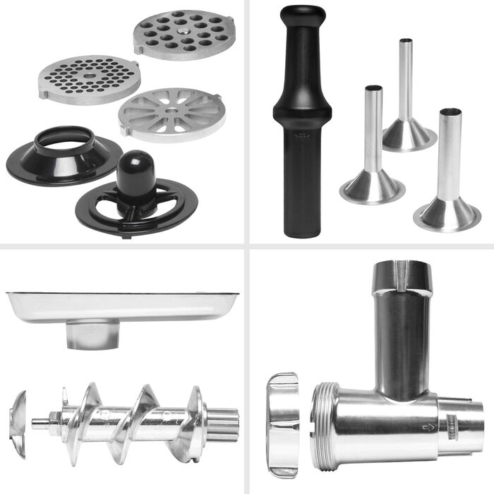 М'ясорубка 3000 Вт з нержавіючої сталі Аксесуари для м'ясорубки для фаршу, ковбаси, кіббі, ідеально підходить для приготування м'я