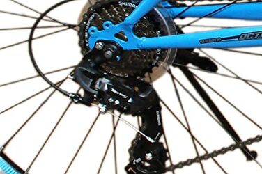 Гірський велосипед Talson 26 дюймів з повною підвіскою та освітленням, 21 швидкість, OXT чорний