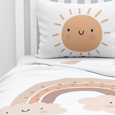 Дитяча постільна білизна бобер/фланель - Дитяча постільна білизна Little Sunrise м'яка та затишна для дівчаток та хлопчиків - 100