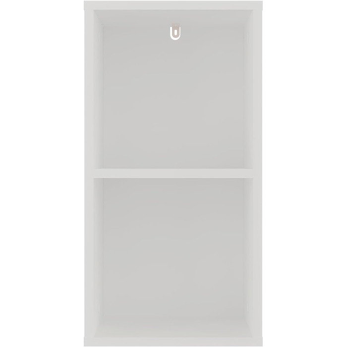 Мала біла книжкова полиця кубічна полиця з 2 відділеннями, кубічна полиця для вітальні, дитячої кімнати, тумбочка для спальні Окремостояча полиця Nubo 31,4 x 60,8 x 29 см Біла Nubo2