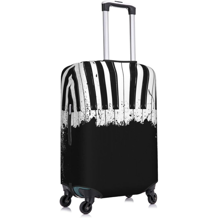 Чохол для валізи Клавiєр, міцний захист для багажу розміром 45.7-81.3 см, малий, чорний