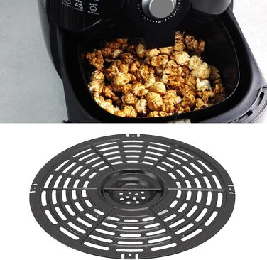 Змінна сковорода-гриль для фритюрниці, кругла, термостійка, з антипригарним покриттям, для фритюрниці, полиця, кошик, пластина для гриля, деко для хрустких продуктів, запасна частина Аксесуари для (22 см)